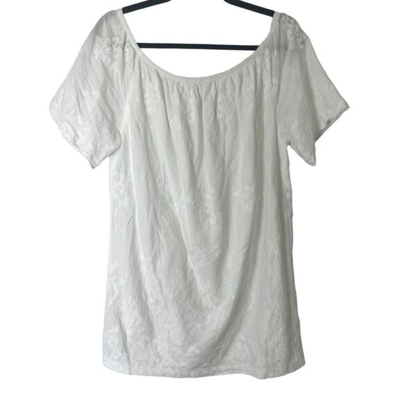 BB Dakota White Embroidered Off the Shoulder Mini Dress - Picture 1 of 11